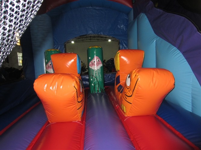 Digital Printing Commercial Inflatable Combo With Undersea Theme
