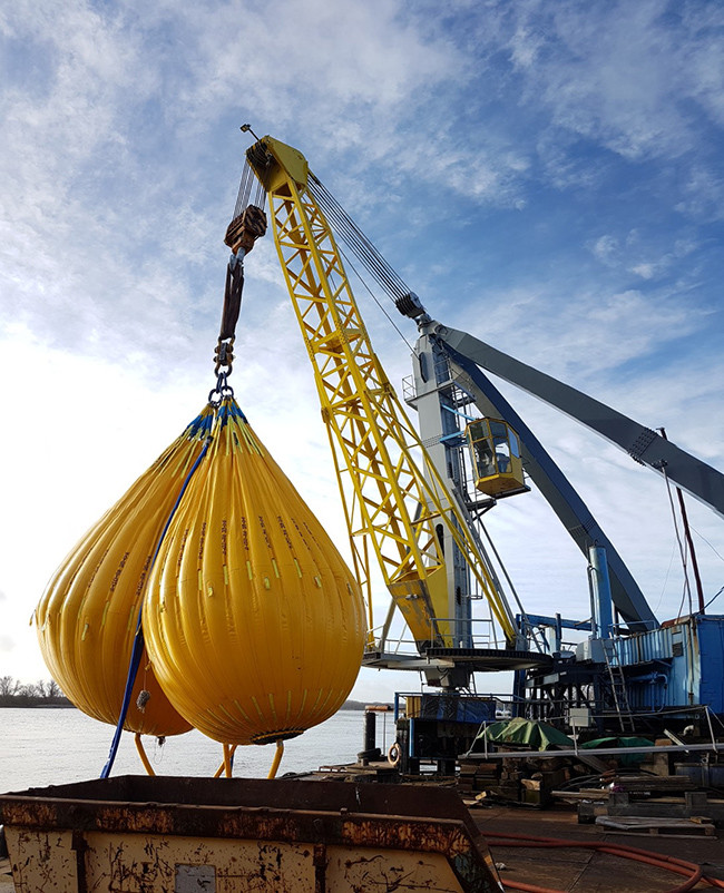 Heavy Duty Crane Load Test Water Bags 1T - 150T Capacity Parachute Shape