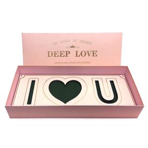 Quality Custom Logo Printing Valentine Mothers Day Gift Boxes Pink Deep I Love You U Mom Rose Flower Box for sale