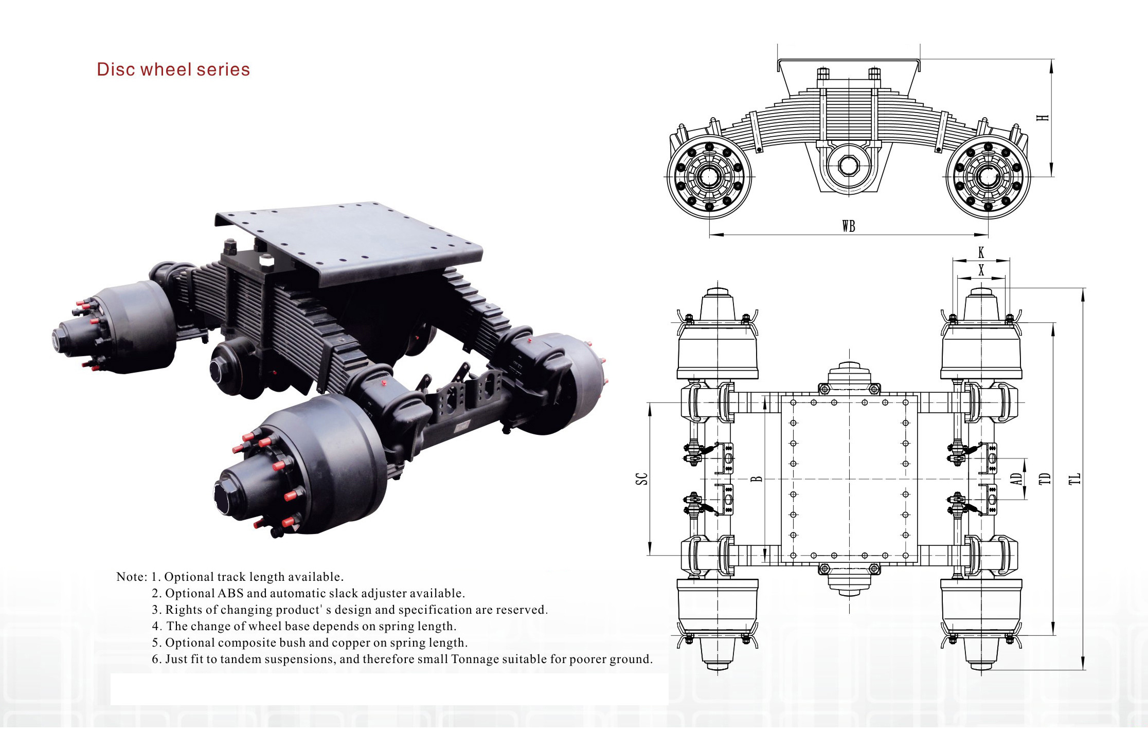 Mechanical Suspension Bogie Suspension Truck Suspension Parts High Mounting Series