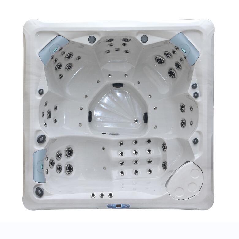 5 Person Deluxe Outdoor Hot Tub Spa With Premium Lighting And A Backlit Waterfall