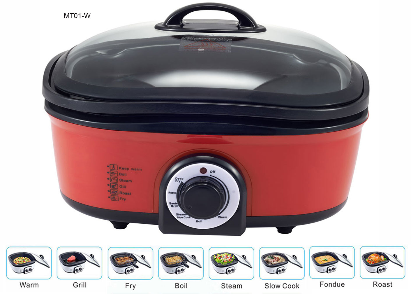 Quick Steaming Electric Multi Cooker Fast Cooking Anti Overheating Protection