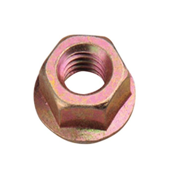 Carbon Steel Yellow Zinc Plated Hex Flange Nuts