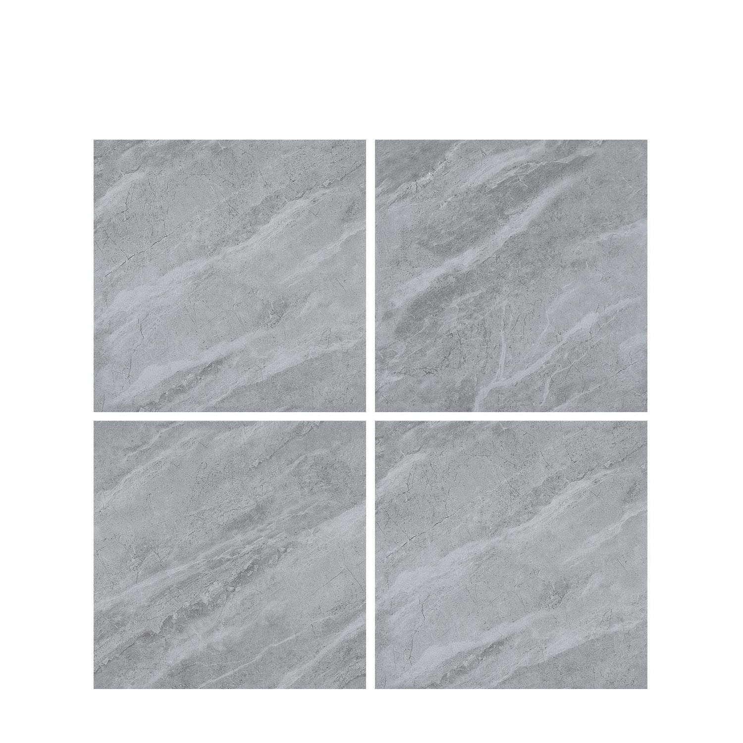 Marble Look 400x400mm Cermic Rustic Tile Interior Matt Glazed Indoor Floor Gray Wall Tile Waterproof
