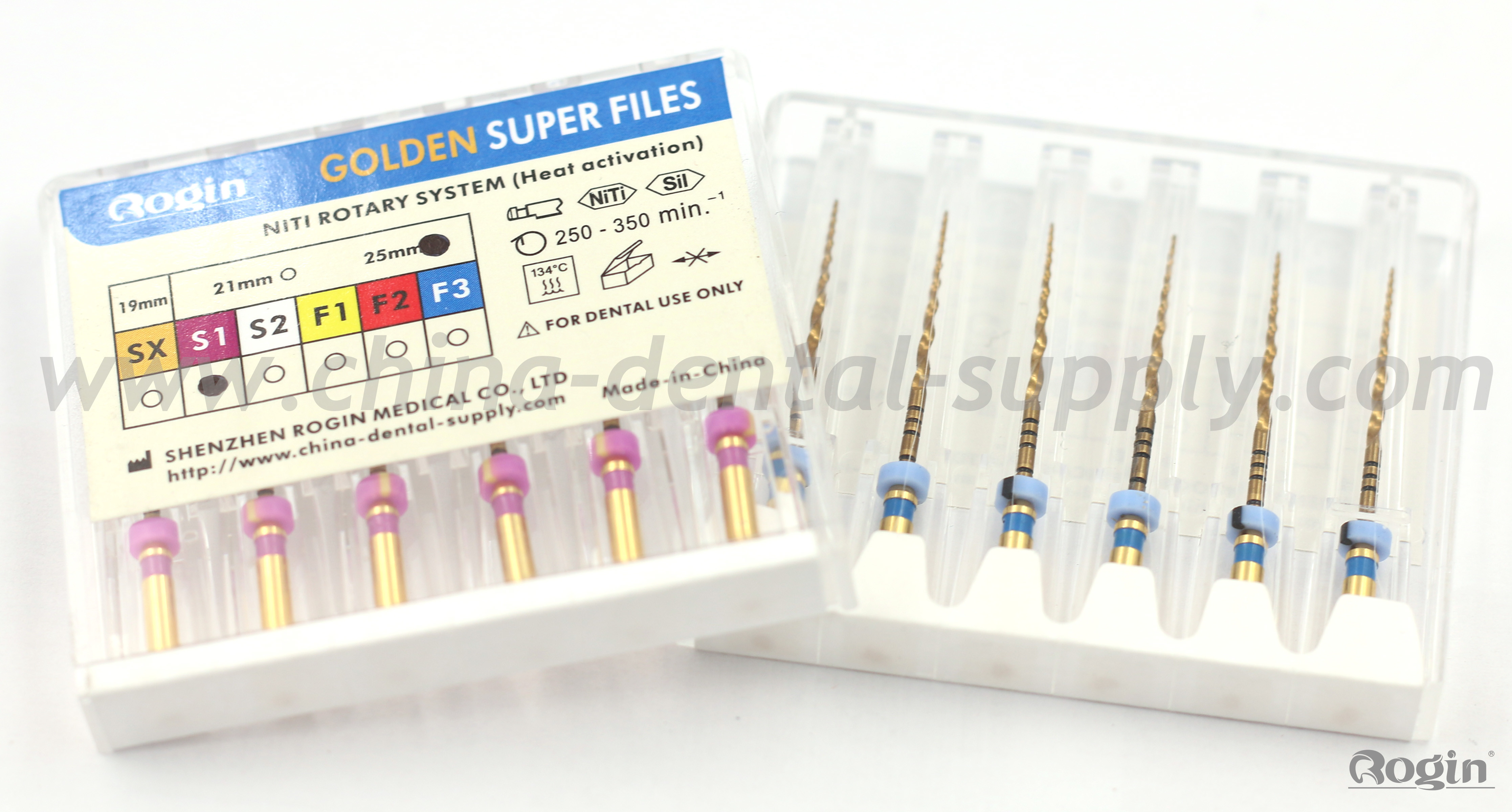 25mm Golden Heat Activation Dental Files For Enododontic Engine