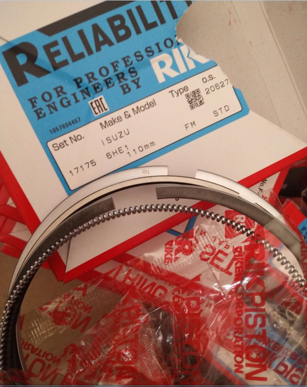 RIK Piston Ring, Hino W06D 15011, 13011-1973 13011-2540 , Nissan FE6T 24951 12040-Z5505 , PD6 24340, Isuzu 6HE1 17175