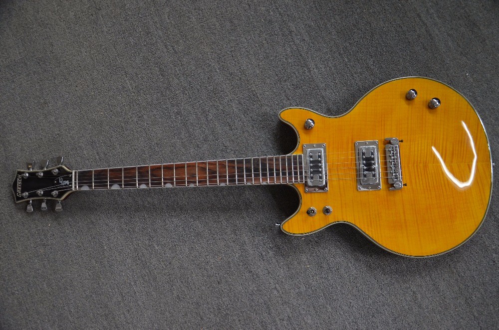 Grets guitar Tiger maple body top gretsch signature LP custom style electric guitar Grover tuner installed Quality pic