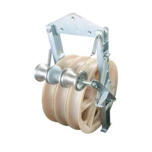 508 Mm Transmission Line Stringing Pulley Block With Grounding Rollers