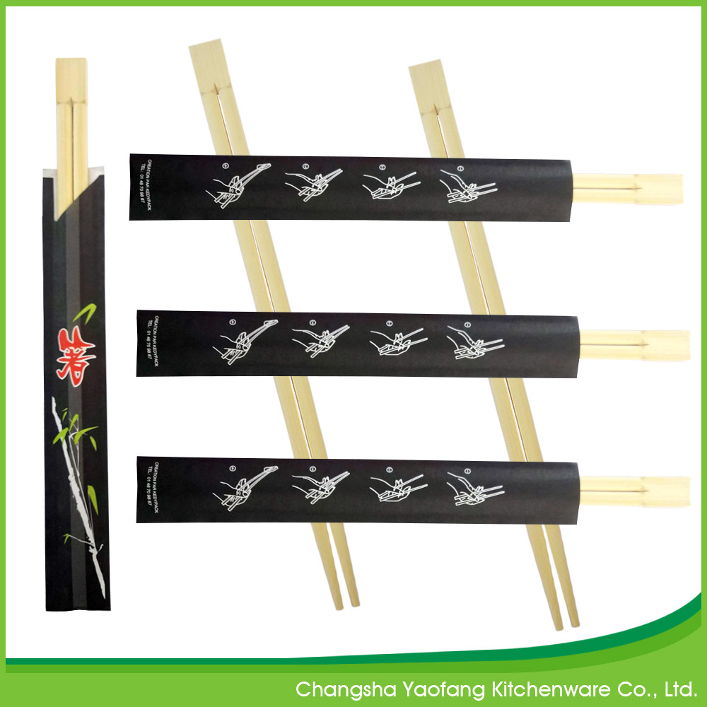 Biodegradable Disposable Bamboo Chopsticks Restaurant Twins 24cm Customized