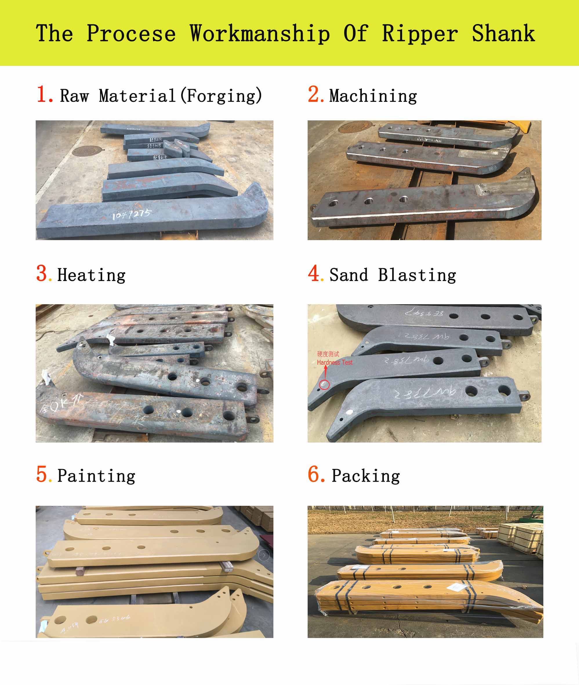 35CrMo Ripper Shank for D10 Bulldozer and Excavator Elongation 12% Superior Durability