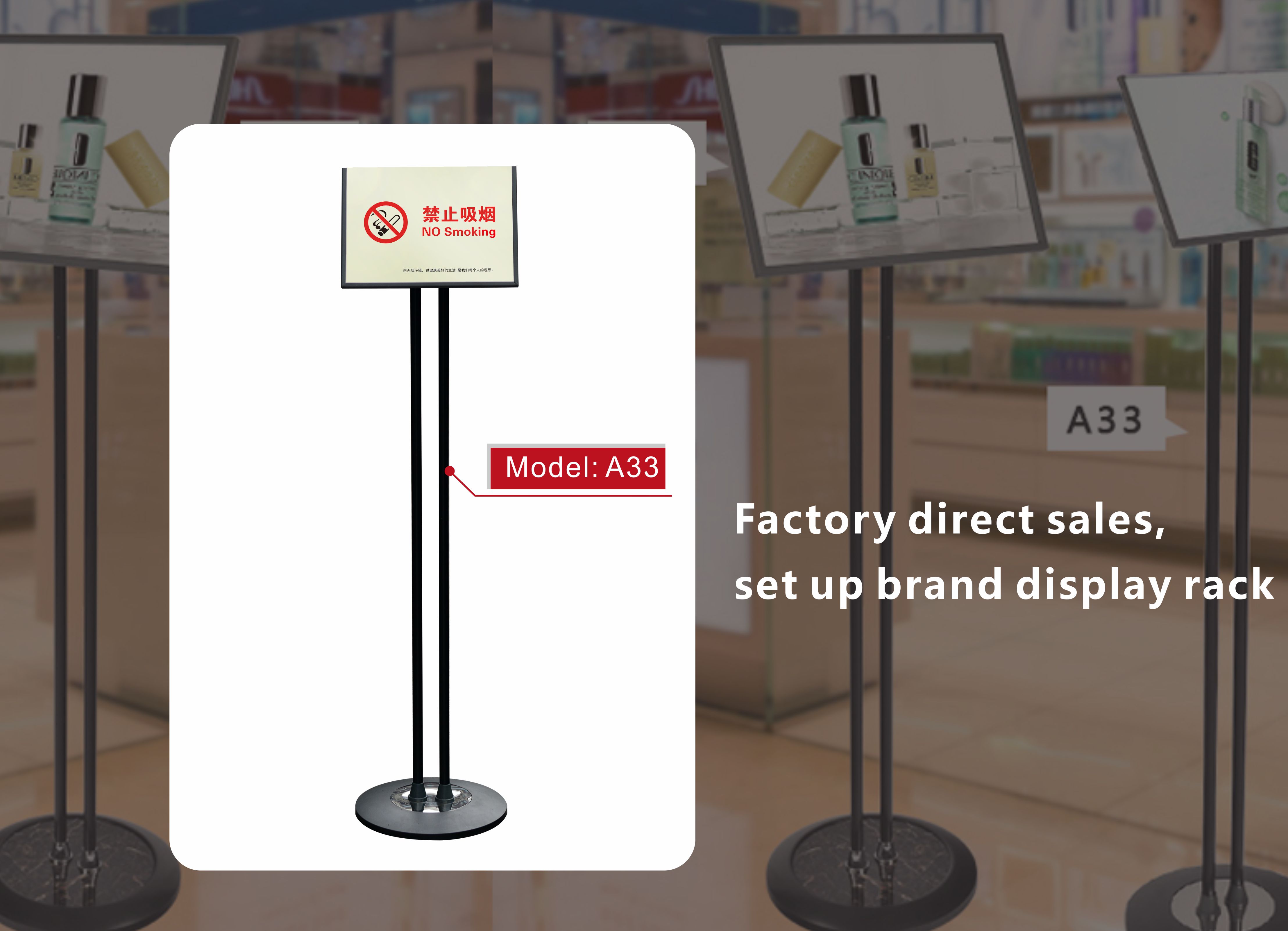 Billboard A4 Poster Display Stand Angle Adjustable Double Lever