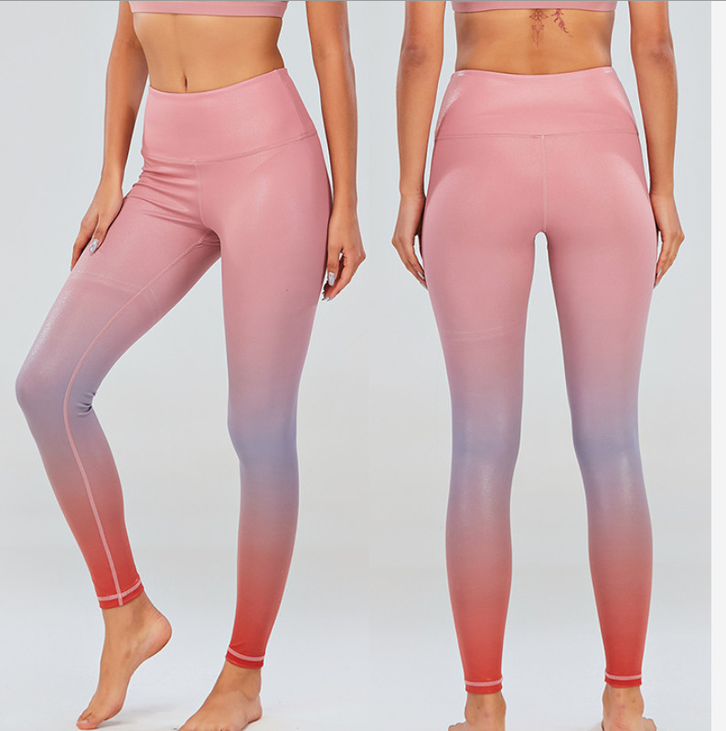 Ladies Gym Tights Leggings Colorful Women High Waist Compression Leggings