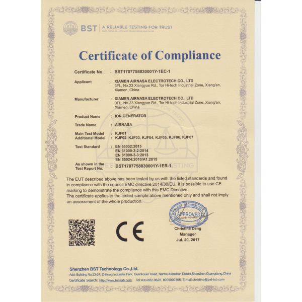 220V 3 Groups Of Emitter Negative Ion Generator AIR KJF01-03 With Advanced Technology