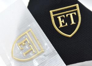 Quality Gold 3D Raised TPU Heat Transfer Clothing Labels For Ski Suits , Work Clothes for sale