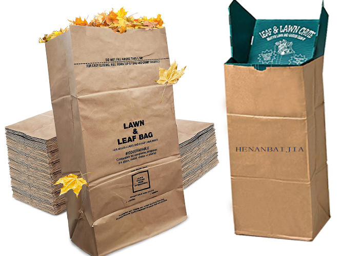 30 Gal Biodegradable Lawn And Leaf Bags Paper Garden Waste Bags
