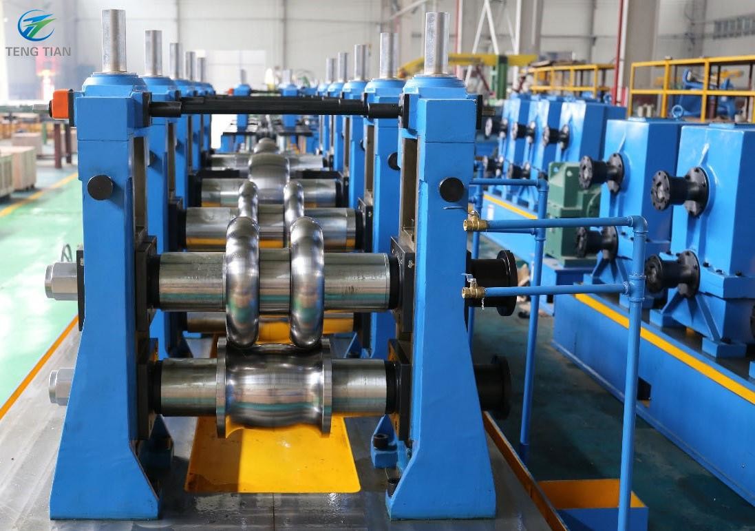 Galvanised Carbon Steel 50m / Min Speed Pipe Mill Machine