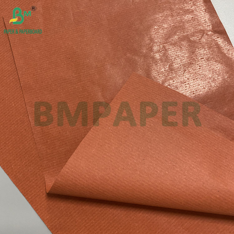 42gsm Red Striped Kraft Paper For Fruit Wrapping Wax One Side Food Grade Lightweight Paper