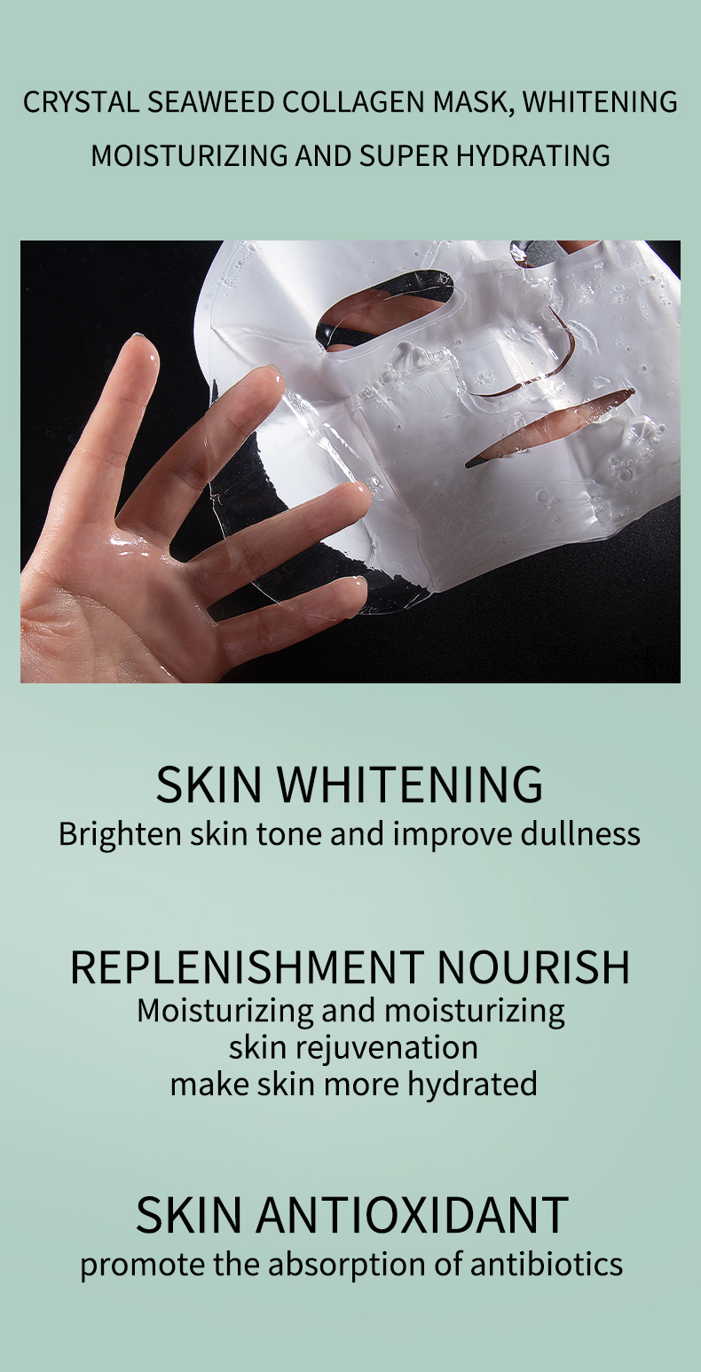 Crystal Seaweed Collagen Mask Private Label Facial Mask LOGO Custom