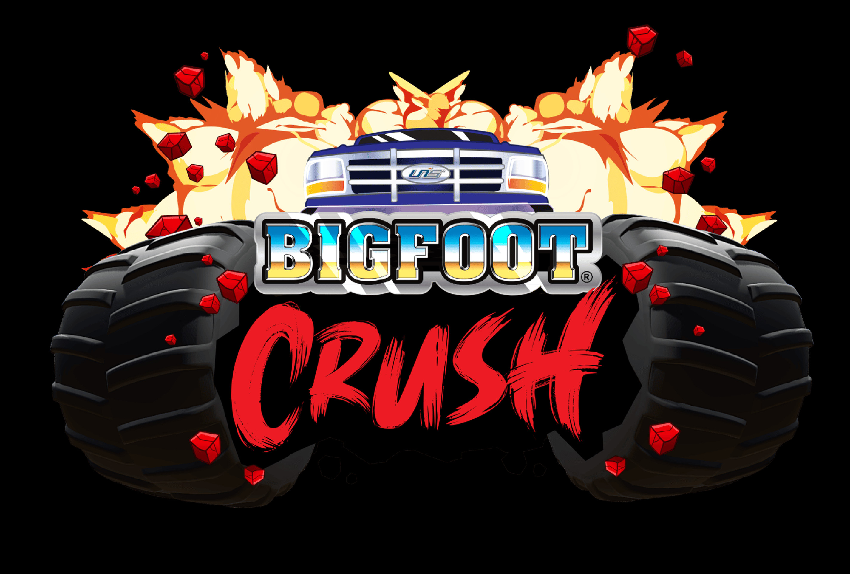 Dual Players Bigfoot Crush Action Packed Monster Truck Racing Game For Kids