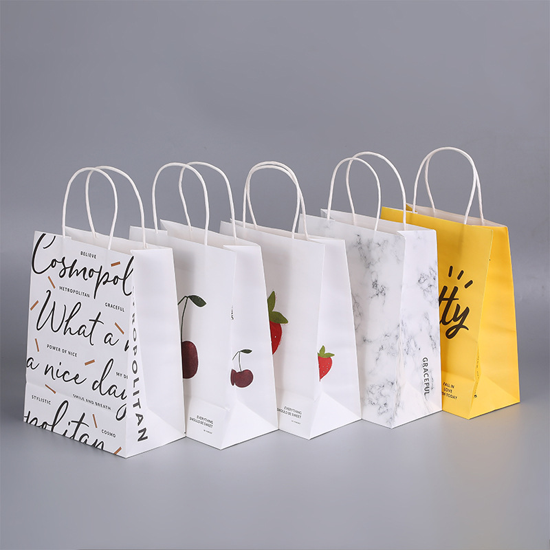 Custom Handle Shopping Bag Food Kraft Paper Bags for All Your Packaging Needs
