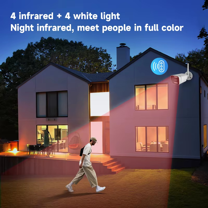 4MP Waterproof Night Vision IP WiFi Bullet CCTV Network Camera With Audio Tuya Smart Home Security Wireless CCTV Camera