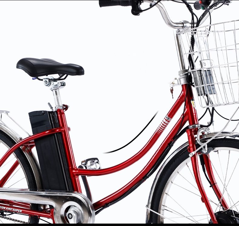 250W 26 Inch Electric City Bike With Pedal Assist 8Ah / 10Ah Lithium Battery