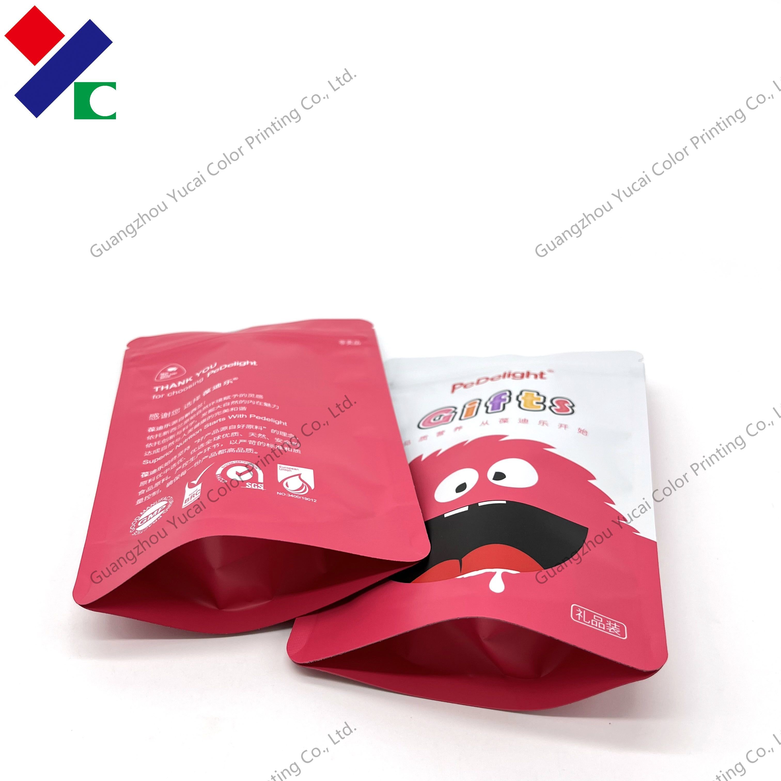 Customized Colorful Printing Stand Up Zipper Pouch 25g Gift Candy Sachet Bag