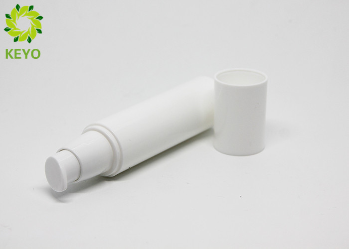 White PP Airless Pump Bottles For Cosmetic , 50ml 2oz Airless Cosmetic Bottles
