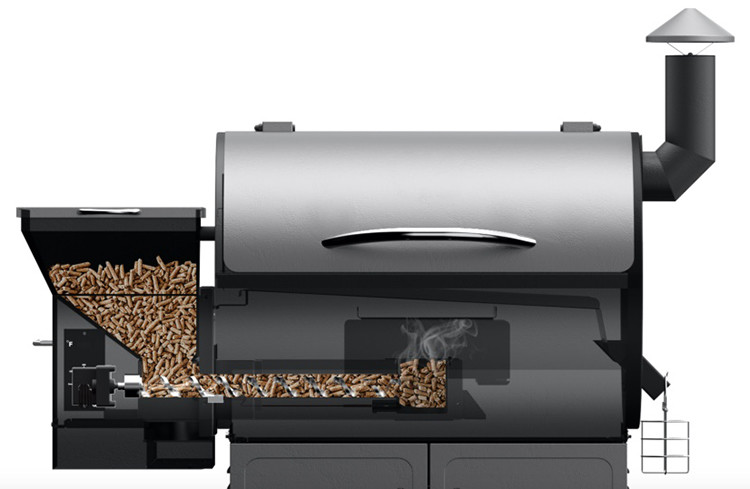 Outdoor Trolley Cooking Wood Pellet Bbq Grill For Panic Barbecue Smokers With CE Certificate