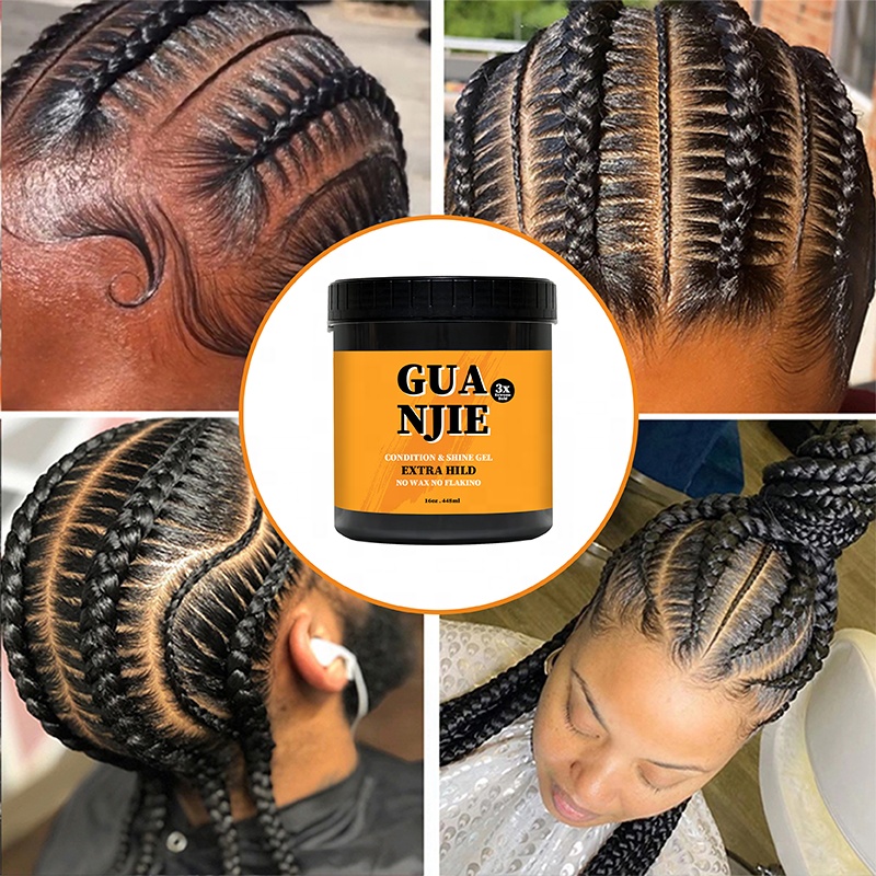 Customization Acceptable Organic Braid Gel For Extra Hold And High Shine On Oily Hair