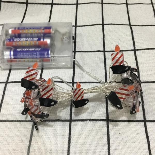 Christmas Themed String Light Decor 6.5FT 20LED Gift Boxes Santa Claus Christmas Trees Warm White Lights for Party/Birthday