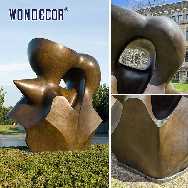 Large Outdoor Art Sculptures Raise Funds For Geometric Copper Sculptures