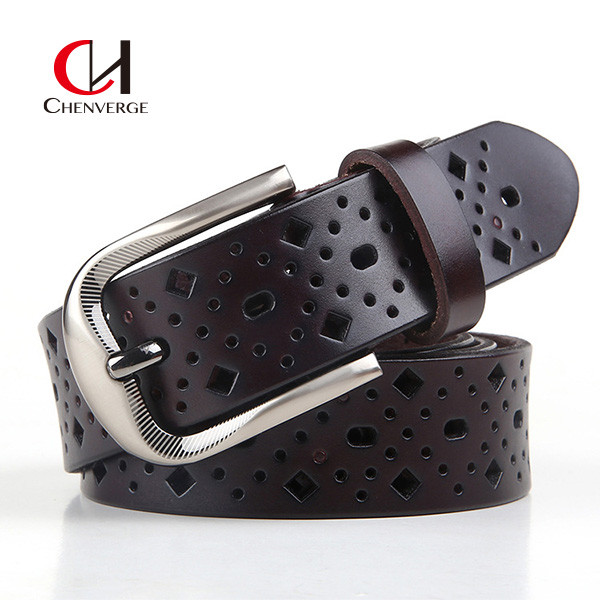 Cowhide Ladies Leather Belt Adjustable Size Standard Length