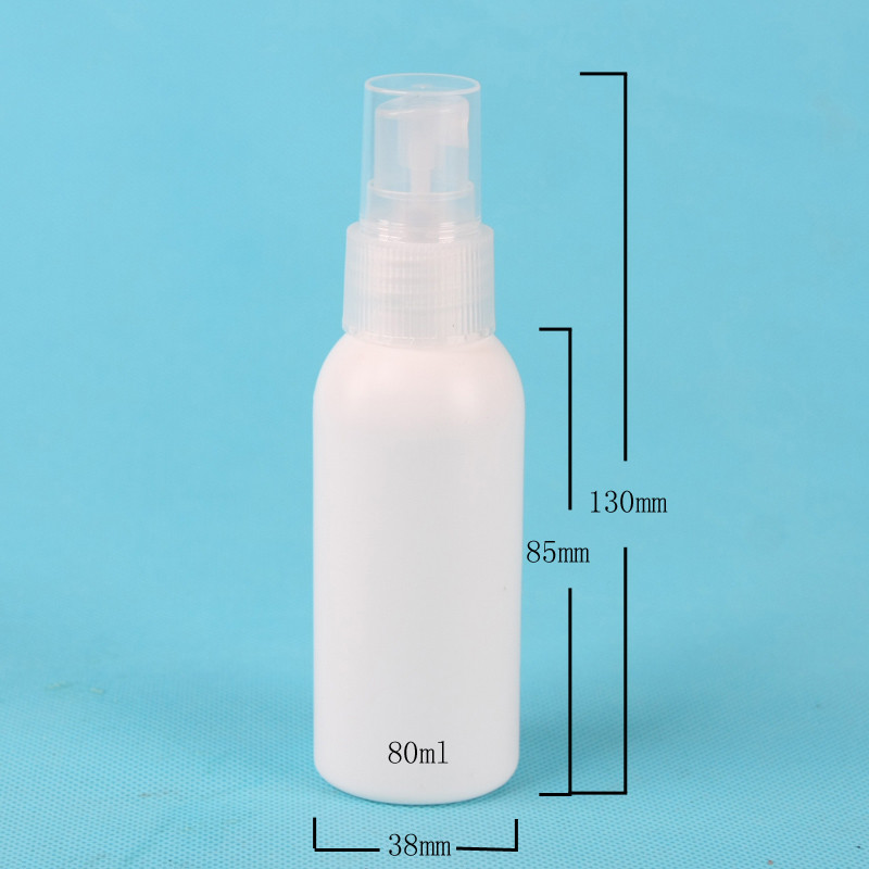 80ml 2.75oz White HDPE Alcohol Disinfection Travel Spray Bottle