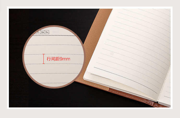 Custom Pu Leather Notebook With Company Logo For Business B5 / Customized Size
