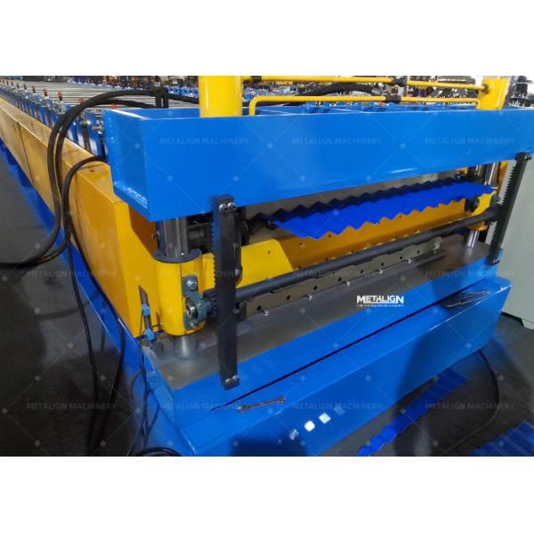 Chain Driven Roll Former With Protective Cover Producing Double Layer Roof Panels