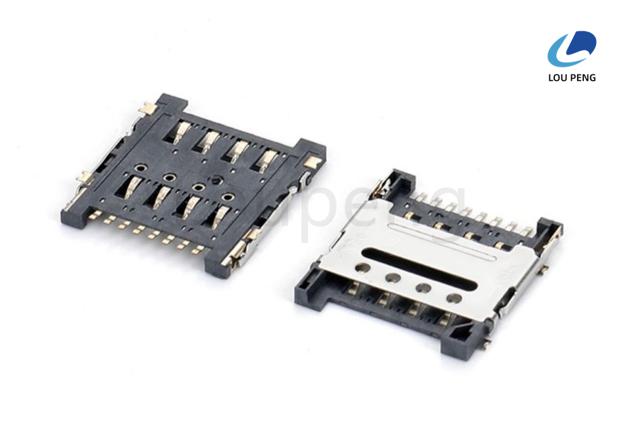 1.5mm Height Subscriber Identity Module Holder Durable 10000 Mating Cycles Secure Connection for Telecommunications Equipment