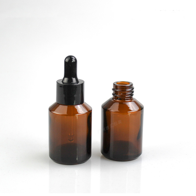 1oz 2oz 15ml 30ml 50ml Amber Empty Angled Shoulder Glass Dropper Essential Oil Bottle Packing Logo Customized Accepted