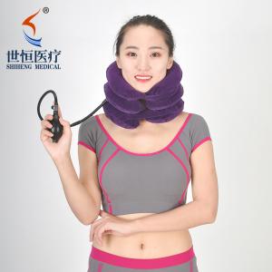 China Top selling neck cervical traction grey/red/blue/purple color neck supporter inflatable on sale