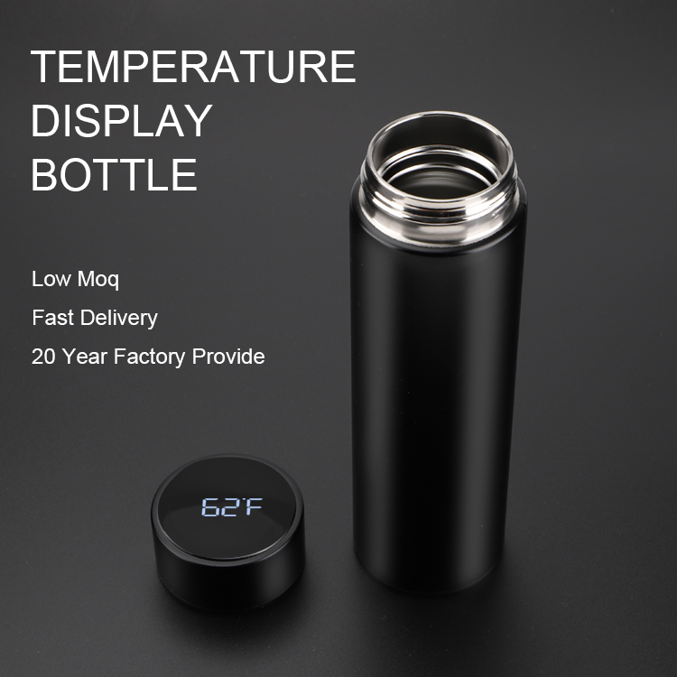 500ML Fahrenheit Smart SS304 Stainless Steel Double Insulated Vacuum Thermo Water Bottle With LED Temperature Display