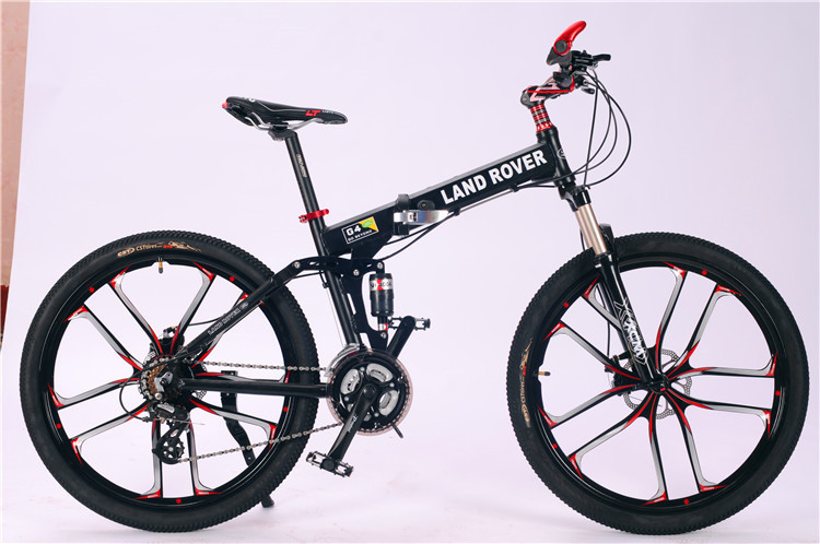 High grade customized logo Shimano hydraulic disc brake 27 speed aluminium alloy folding travel mountain bicycle