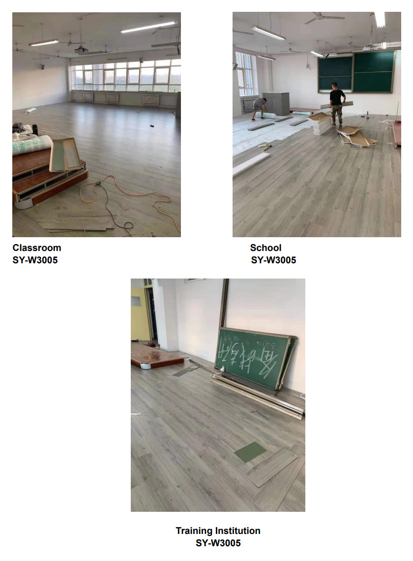 0.3mm SPC Wood Flooring Skid Resistance European Grey Oak GKBM DP-W82246