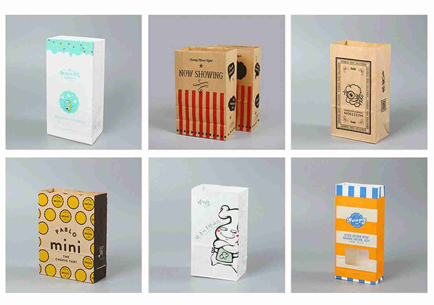 Kuaima 100% Compostable Kraft Paper Food Bags For Snack Food Packaging