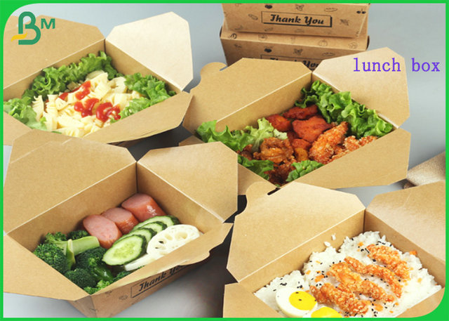 EU US Food Grade Approved Brown Kraft Liner 300g 350g For Lunch box 