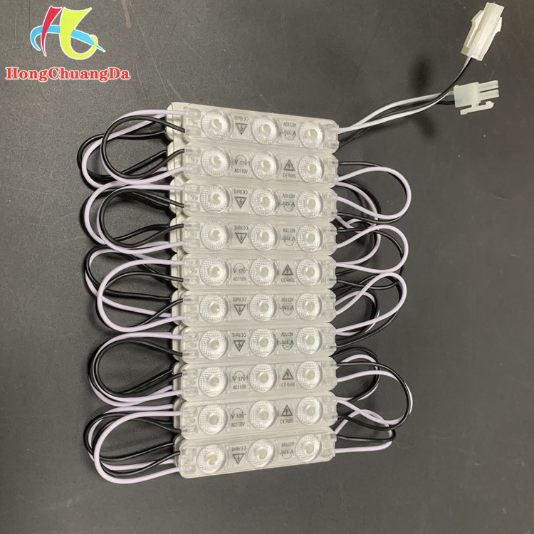 AC110V Module 2W Injection 2835 3 Light Lens Led Module For Channel Letter
