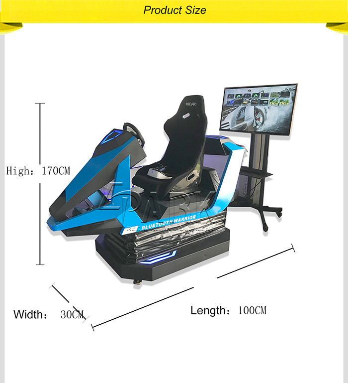 9D Effect Virtual Reality Racing Car Game Machine For Indoor Amusement