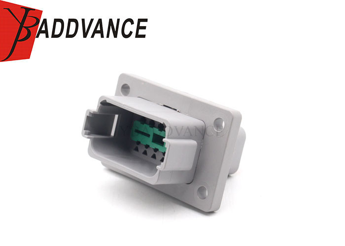 DT04-12PA-L012 Gray 12 Pin TE Connectivity Rectangular Male Automotive Connectors With Flange