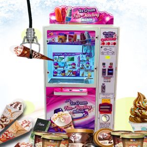 Hardware Material Refrigerated Vending Machine / Ice Cream Claw Machine