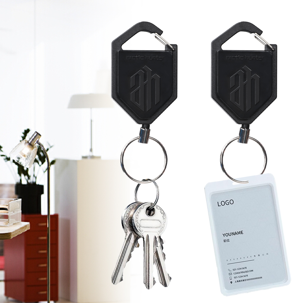 Deyi Badge Reel Fishing 2-Pack Locking Retractable Keychain Heavy Duty Badge Holder