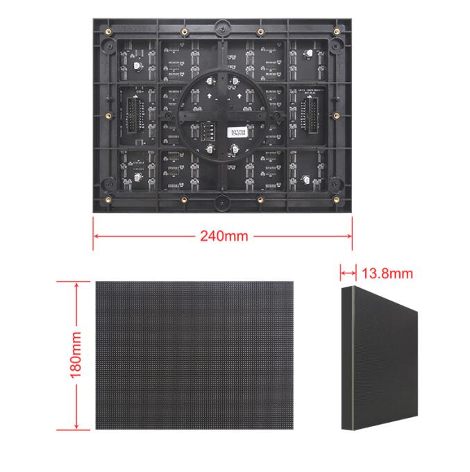 High resolution Indoor Fixed LED Display 240*180mm Module size noiseless design